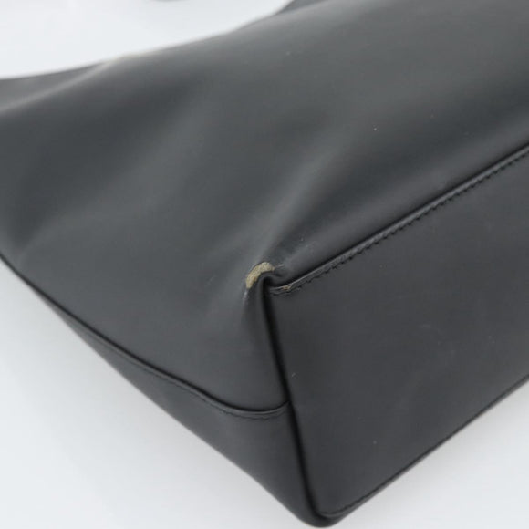 GUCCI Shoulder Bag Leather Black Silver 001 3297 Auth 187800