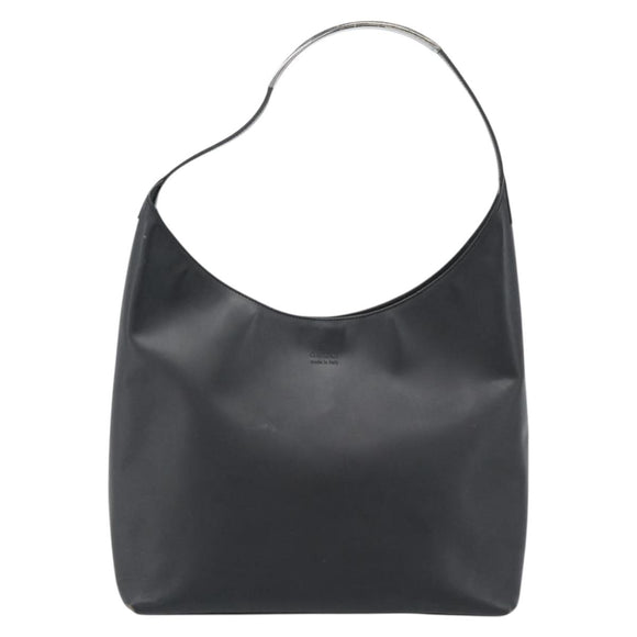 GUCCI Shoulder Bag Leather Black Silver 001 3297 Auth 187800