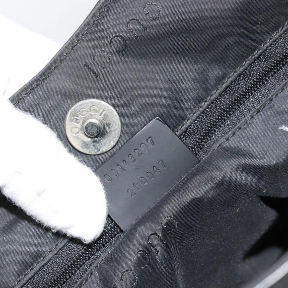 GUCCI Shoulder Bag Leather Black Silver 001 3297 Auth 187800