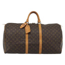 LOUIS VUITTON Monogram Keepall 55 Boston Bag M41424 LV Auth 187801A-13