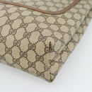 GUCCI GG Supreme Web Sherry Line Tote Bag PVC Beige Auth 187804-9
