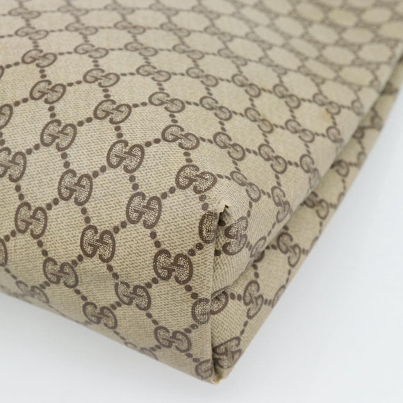 GUCCI GG Supreme Web Sherry Line Tote Bag PVC Beige Auth 187804