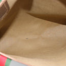 GUCCI GG Supreme Web Sherry Line Tote Bag PVC Beige Auth 187804-11