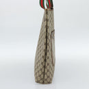 GUCCI GG Supreme Web Sherry Line Tote Bag PVC Beige Auth 187804-3