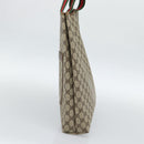 GUCCI GG Supreme Web Sherry Line Tote Bag PVC Beige Auth 187804-4