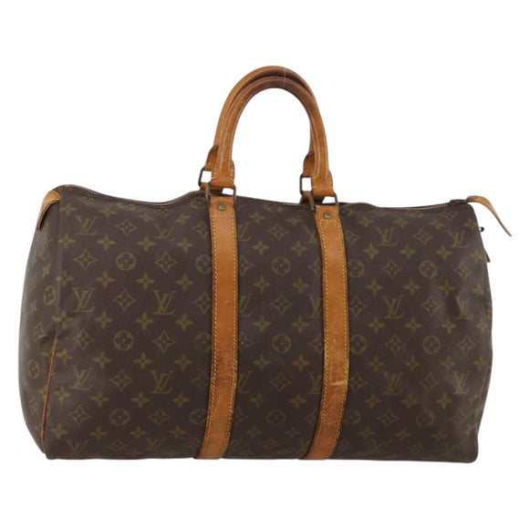 LOUIS VUITTON Monogram Keepall 45 Boston Bag M41428 LV Auth 187808