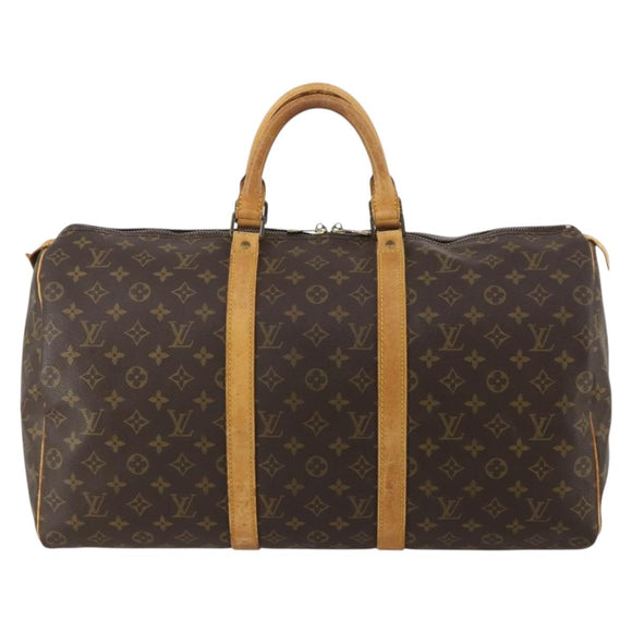 LOUIS VUITTON Monogram Keepall 50 Boston Bag M41426 LV Auth 187809