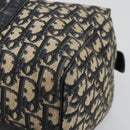 Christian Dior Trotter Canvas Hand Bag Navy Silver Auth 187811-11