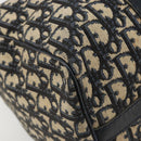 Christian Dior Trotter Canvas Hand Bag Navy Silver Auth 187811-14