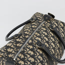 Christian Dior Trotter Canvas Hand Bag Navy Silver Auth 187811-6