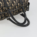 Christian Dior Trotter Canvas Hand Bag Navy Silver Auth 187811-7
