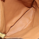 CELINE Macadam Canvas Tote Bag PVC Leather Brown gold Auth 187813-17