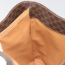 CELINE Macadam Canvas Tote Bag PVC Leather Brown gold Auth 187813-18