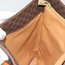 CELINE Macadam Canvas Tote Bag PVC Leather Brown gold Auth 187813-19