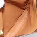 CELINE Macadam Canvas Tote Bag PVC Leather Brown gold Auth 187813-22