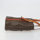 CELINE Macadam Canvas Tote Bag PVC Leather Brown gold Auth 187813-4