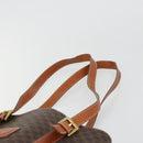 CELINE Macadam Canvas Tote Bag PVC Leather Brown gold Auth 187813-8