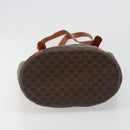 CELINE Macadam Canvas Tote Bag PVC Leather Brown gold Auth 187813-9