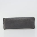 GUCCI Bamboo Hand Bag Leather Black Gold 001 3444 1887 Auth 187814-10