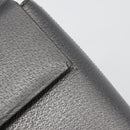 GUCCI Bamboo Hand Bag Leather Black Gold 001 3444 1887 Auth 187814-15