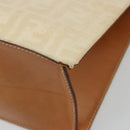 FENDI Zucca Canvas Tote Bag Beige Auth 187816-9