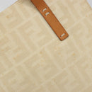 FENDI Zucca Canvas Tote Bag Beige Auth 187816-10