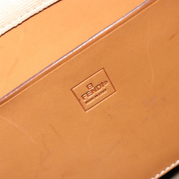 FENDI Zucca Canvas Tote Bag Beige Auth 187816