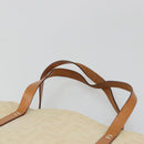 FENDI Zucca Canvas Tote Bag Beige Auth 187816-8