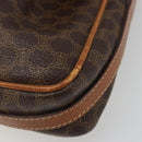 CELINE Macadam Canvas Shoulder Bag PVC Leather Brown Gold Auth 187817-9