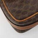 CELINE Macadam Canvas Shoulder Bag PVC Leather Brown Gold Auth 187817-14