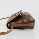 CELINE Macadam Canvas Shoulder Bag PVC Leather Brown Gold Auth 187817-4