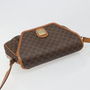 CELINE Macadam Canvas Shoulder Bag PVC Leather Brown Gold Auth 187817-6