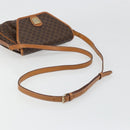 CELINE Macadam Canvas Shoulder Bag PVC Leather Brown Gold Auth 187817-7