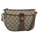 GUCCI GG Supreme Web Sherry Line Bag PVC Beige Gold 89 02 032 Auth 187818-1