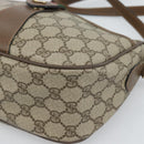 GUCCI GG Supreme Web Sherry Line Bag PVC Beige Gold 89 02 032 Auth 187818-11