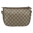 GUCCI GG Supreme Web Sherry Line Bag PVC Beige Gold 89 02 032 Auth 187818-3