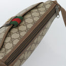 GUCCI GG Supreme Web Sherry Line Bag PVC Beige Gold 89 02 032 Auth 187818-6