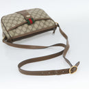 GUCCI GG Supreme Web Sherry Line Bag PVC Beige Gold 89 02 032 Auth 187818-7