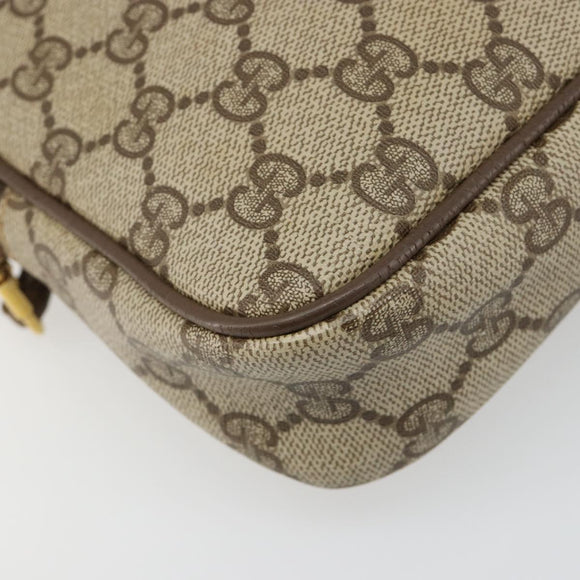 GUCCI GG Supreme Shoulder Bag PVC Beige Gold 97 02 068 Auth 187819