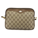 GUCCI GG Supreme Shoulder Bag PVC Beige Gold 97 02 068 Auth 187819-2