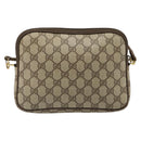 GUCCI GG Supreme Shoulder Bag PVC Beige Gold 97 02 068 Auth 187819-3