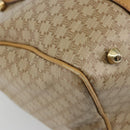CELINE Macadam Canvas Hand Bag PVC Beige Gold Auth 187822-17
