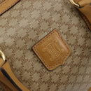 CELINE Macadam Canvas Hand Bag PVC Beige Gold Auth 187822-18