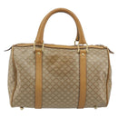 CELINE Macadam Canvas Hand Bag PVC Beige Gold Auth 187822-2