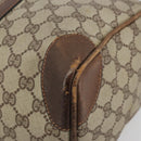 GUCCI GG Supreme Web Sherry Line Hand Bag PVC Beige Gold Auth 187823-9