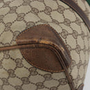 GUCCI GG Supreme Web Sherry Line Hand Bag PVC Beige Gold Auth 187823-15
