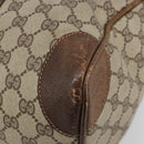 GUCCI GG Supreme Web Sherry Line Hand Bag PVC Beige Gold Auth 187823-16