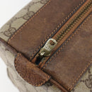 GUCCI GG Supreme Web Sherry Line Hand Bag PVC Beige Gold Auth 187823-18