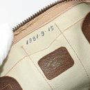 GUCCI GG Supreme Web Sherry Line Hand Bag PVC Beige Gold Auth 187823-11