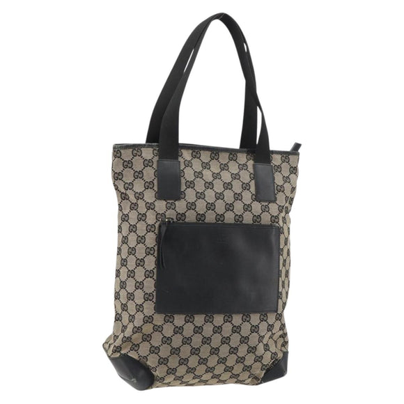 GUCCI GG Canvas Tote Bag Beige 019 0401 Auth 187824